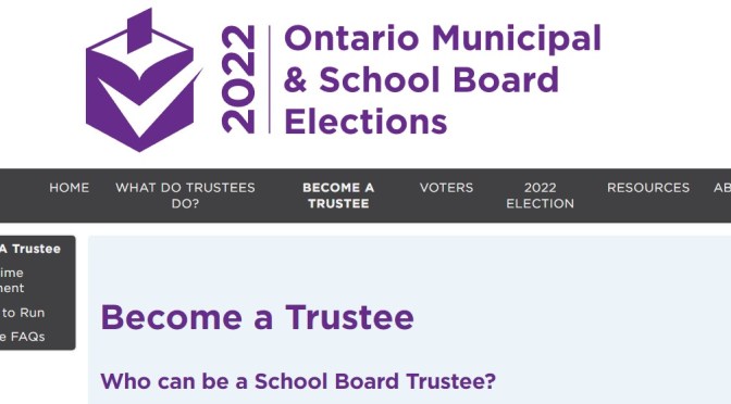 Elected Office(s) and the Catholic School System in Ontario: A Match Made In…